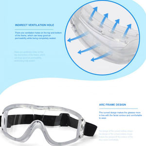 傷に強い透明防曇レンズ安全ゴーグルEN166認定工業用構造ダストスプラッシュアイプロテクション - Product Image 6