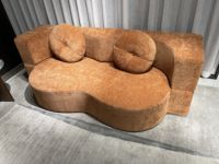 Canapé-lit modulaire moderne en cuir véritable, design amovible et lavable, compression sous vide, garantie 3 ans, idéal pour les petits espaces
