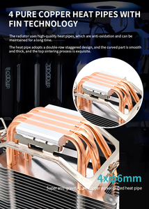 Cool Storm Nueva llegada RGB <span class=keywords><strong>CPU</strong></span> <span class=keywords><strong>Cooler</strong></span> Fans 3/4Pin Four Heat Pipe Ventilador de refrigeración por aire Alto rendimiento Bajo ruido PC <span class=keywords><strong>CPU</strong></span> Disipador de calor Ventiladores - Product Image 5