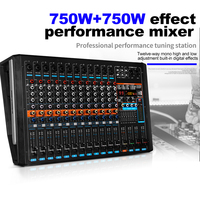 Amplificateur YAIKA OEM GM12X professionnel intégré avec 99 DSP, 12 canaux, 750+750W de puissance élevée, en plastique et métal, certifié CE, son surround