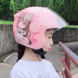 Mới lạ cổ điển Kid Mũ bảo hiểm xe máy Mũ 3/4 trẻ em Mũ bảo hiểm cho xe tay ga cưỡi bảo vệ/casco de Moto Trung Quốc chứng nhận