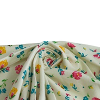 Tissu en satin extensible en coton imprimé numérique, motif Floral personnalisé à la mode, fournisseur vérifié Alibaba pour robes