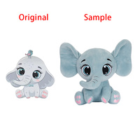 Porte-clés en peluche éléphant personnalisé de haute qualité, taille sur mesure, éléphant de dessin animé, breloque de sac, éléphant marron en peluche
