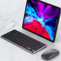 Combinaison souris et clavier double mode à personnalisation rapide de petite quantité BT 2.4Ghz charge sans fil ensemble clavier et souris de bureau silencieux