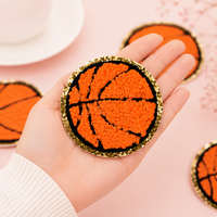 Patch brodé 3D en chenille personnalisable pour équipes sportives, à thermocoller sur vêtements, chapeaux et sacs
