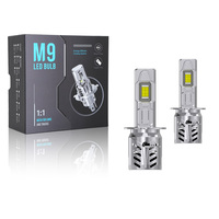 Ampoule de phare LED pour voiture LANSEKO M9 H3 la plus récente, 12V 35W 7200LM H11 HB3 HB4, ampoule de phare LED pour moto/voiture/camion avec ventilateur