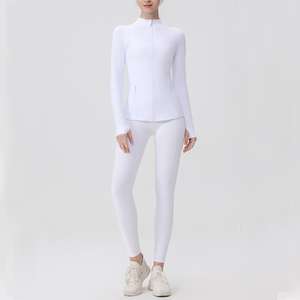 ABD Yurtdışı Deposu Kadın Esnek Kumaşlı Rahat Cilt Dostu Hipoalerjenik Düz Renk Yoga Seti - Product Image 3