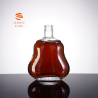 Bouteille en verre de 700 ml pour brandy, forme gourde doublement concave et symétrique, personnalisable