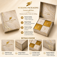 Boîte cadeau personnalisée 4 jours avec fermeture magnétique, entièrement dorée à chaud, emballage de luxe pour bijoux