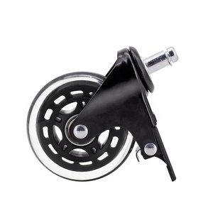 Roulettes de remplacement pour <span class=keywords><strong>chaise</strong></span> de bureau et <span class=keywords><strong>chaise</strong></span> de <span class=keywords><strong>gaming</strong></span>, en PU, pivotantes, avec tige filetée à verrouillage, pour la maison et l'appartement - Product Image 6