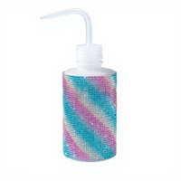 Neue Diamantverzierte Wimpernreinigungsflasche mit Gebogenem Ausgießer und Nagelkunst-Reinigungshilfe, 250 ml, Hergestellt in China