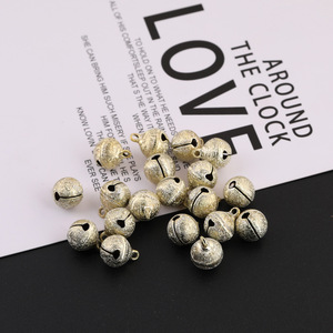 Campana de Cobre Esmerilado de 12 mm, Accesorio de Joyería DIY, Adorno para Mascotas, Colores Aleatorios - Product Image 3
