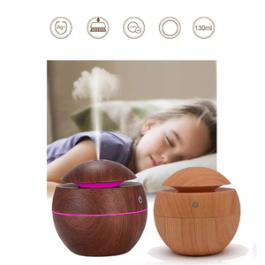 130ML de aceite esencial de aire humidificador ultrasónico de grano de madera luces LED de aceite de fragancia difusores USB difusor de aromaterapia - Product Image 6