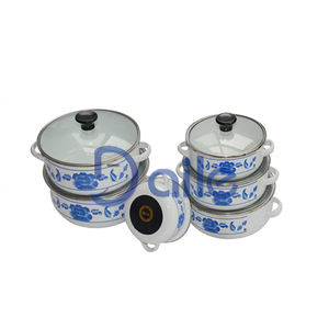 Batterie de cuisine émaillée <span class=keywords><strong>en</strong></span> <span class=keywords><strong>fonte</strong></span> de 14/16/<span class=keywords><strong>18</strong></span>/20/22/24 <span class=keywords><strong>cm</strong></span> personnalisée, ensemble de 6 pièces, vaisselle <span class=keywords><strong>en</strong></span> émail, casserole - Product Image 5