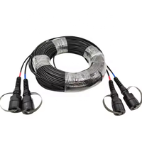Cordon de brassage optique tactique blindé pré-terminé étanche IP68 ODVA LC SC MPO MTP 2/4/6/8/12/24 fibres, compatible 5G