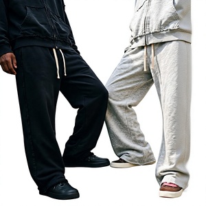 Pantalons de jogging personnalisés à faible quantité minimale de commande (MOQ), en tissu molletonné, coupe droite, pour hommes, tailles S, M, L, XL, destinés aux détaillants américains. - Product Image 5