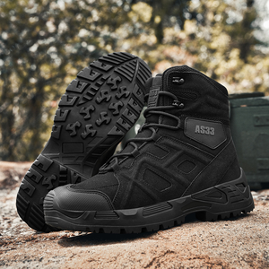 Botas de Desierto DFT1021 Negras y Caqui AS33 de Gamuza Vacuna para 4 Estaciones, Elegantes y Duraderas, para Senderismo al Aire Libre y Uso Táctico - Product Image 4