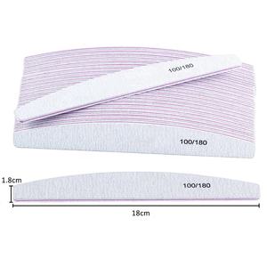 <span class=keywords><strong>Lime</strong></span> à ongles professionnelle 100/180, papier de verre demi-lune, tampon de ponçage, meulage - Product Image 5