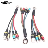 Keychain3 In 1 Kabel Usb untuk Ponsel Tipe C, Kabel Pengisi Daya Usb Android
