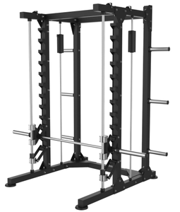 Multifunctionele Power Rack met <span class=keywords><strong>Smith</strong></span> Machine, Heavy Duty Squat Cage, Home Gym Apparatuur, Barbell Rack, J-Haken, Spotter Arms - Product Image 2