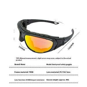 Lunettes de sport Shenmoren SMR-HB-015 personnalisables C9 tactiques polarisées légères avec monture PC et verres en plastique résistants aux projectiles à bordure complète - Product Image 1