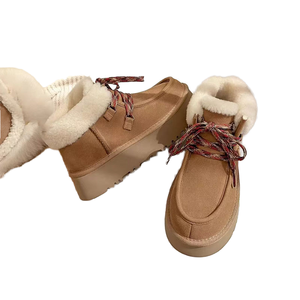 Botas de nieve unisex con forro polar y suela gruesa, estilo otoño-invierno, para parejas, cómodas y cálidas. - Product Image 1