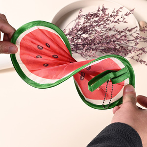 Ventaglio <span class=keywords><strong>Pieghevole</strong></span> Personalizzato in Tessuto con Stampa Frutta, Ideale per Esterni, Consegna Rapida, Regalo Promozionale Estivo, MOQ Basso - Product Image 2