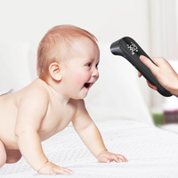 Thermomètre frontal infrarouge électrique sans contact avec écran LED, double échelle, vibration optionnelle, Bluetooth et indicateur de distance pour la maison