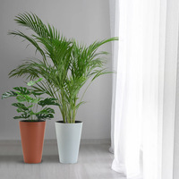 Pots de jardinières carrés en plastique vases à fleurs verticaux pour jardin extérieur