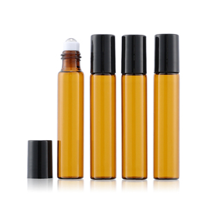 Mini 1 2 3 5 8 <span class=keywords><strong>10</strong></span> <span class=keywords><strong>Ml</strong></span> Ống Lăn Mỹ Phẩm Amber Rõ Ràng Cuộn Trên Chai/<span class=keywords><strong>Vial</strong></span>/Lọ Thủy Tinh Cho Nước Hoa Với Mũ - Product Image 5