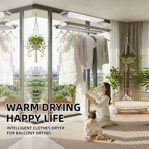 Séchoir de plafond intelligent pour linge, séchage rapide, stérilisation UV, idéal pour maison de location - Product Image 3