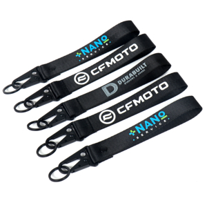 Bán Buôn Chất Lượng Cao Carabiner <span class=keywords><strong>Keyring</strong></span> 3D Lụa In Dây Đeo Cổ Tay Tùy Chỉnh Ngắn Dây Buộc Keychain - Product Image 5