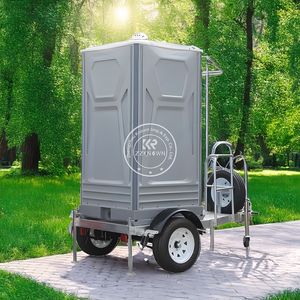 Cabine de toilettes mobile extérieure en conteneur, avec douche et sanitaire, en HDPE durable et écologique - Product Image 2