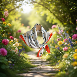 Foulard Quadrato Piccolo 70x70cm con Motivo Floreale Nascosto per Donna, Accessorio di Moda - Product Image 3