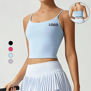 Nouveau soutien-gorge de <span class=keywords><strong>sport</strong></span> sans couture respirant pour <span class=keywords><strong>femme</strong></span>, haute résistance, antichoc, anti-affaissement, course, yoga, fitness, maintien élevé, bretelles spaghetti - Product Image 1