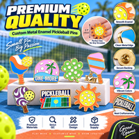 Épingles en émail personnalisées de qualité supérieure pour le pickleball, badges de revers en émail souple pour événements sportifs, cadeaux promotionnels, épingles métalliques en gros
