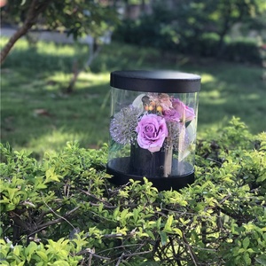 <span class=keywords><strong>Scatola</strong></span> di <span class=keywords><strong>fiori</strong></span> all'ingrosso di lusso personalizzato trasparente <span class=keywords><strong>scatola</strong></span> di <span class=keywords><strong>fiori</strong></span> di san valentino trasparente cilindro in PVC <span class=keywords><strong>con</strong></span> coperchio - Product Image 6
