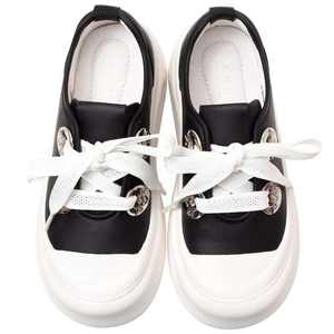 รองเท้าสนีกเกอร์แพลตฟอร์มหุ้มด้วยยางสังเคราะห์พื้นด้านนอกพื้นรองเท้าสีดำหนา - Product Image 3