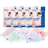 Produk hewan peliharaan baru yang sangat menyerap alami kotoran kucing kristal jumlah besar pasir kotoran kucing kristal mikro