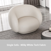 Canapé individuel minimaliste, style incurvé pour salon et balcon, canapé de détente