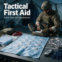 Couverture auto-chauffante supérieure aux couvertures isothermes traditionnelles en feuille d'aluminium, chaleur longue durée pour les situations d'urgence en milieu sauvage et les secours en cas de catastrophe