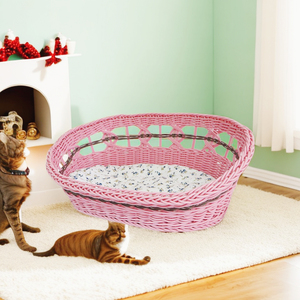 Venta al por mayor cesta <span class=keywords><strong>de</strong></span> almacenamiento lavable hecho a mano barato forma ovalada mascota caseta para gatos cesta - Product Image 1