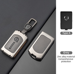 Coque de clé de voiture en alliage de zinc et cuir, style professionnel et luxueux, pour <span class=keywords><strong>Volvo</strong></span> XC40 XC60 XC90, étui 6 boutons - Product Image 3