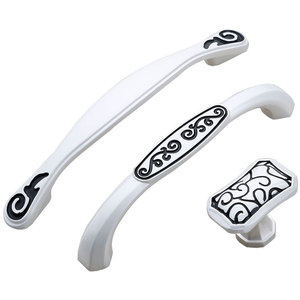 LGEDIS Matte Silver Cabinet Handles With Black Trim Single Hole For Furniture Drawers Wardrobes Shoe Cabinets Wine Cabinets - Product Image 5