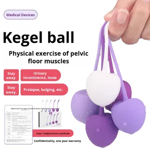 JRUI 5-Ball Modèle JRUI-S011 <span class=keywords><strong>CHERRY</strong></span> Smart <span class=keywords><strong>Kegel</strong></span> Ball Vagin <span class=keywords><strong>Balls</strong></span> Équipement d'exercice Muscle du plancher pelvien - Product Image 2
