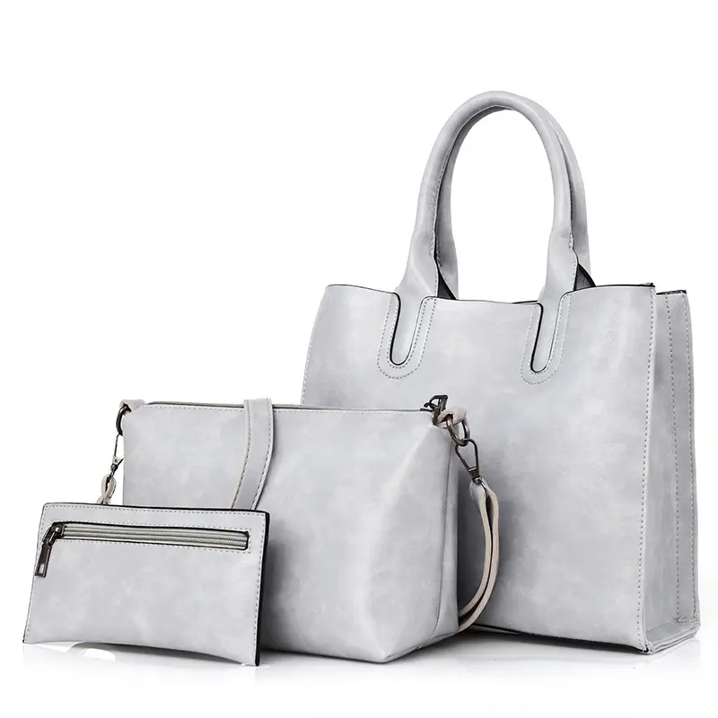 2020 Großhandel Eleganz Plaid einzigartiges Design 4 in 1 Damen handtaschen Sets Damen Geldbörsen Handtaschen Set Leder handtaschen 4 sicher