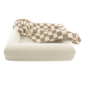 Großhandel Ortho pä dische Schaum Hunde bett Abnehmbare 2-lagige Abdeckung Quadrat Wasch bar und beständig für große Hunde Luxus Haustier bett - Product Image 4