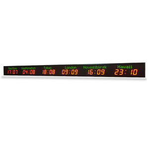Personalizzazione 6 fuso orario parete Led orologio città fuso orario Display LED digitale mondo orologio Timer con funzione di telecomando - Product Image 4