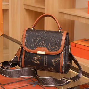 Nouveau sac à main élégant en PU pour femmes, style européen et américain rétro, polyvalent, automne-hiver, grande capacité, sac bandoulière ouvert - Product Image 2