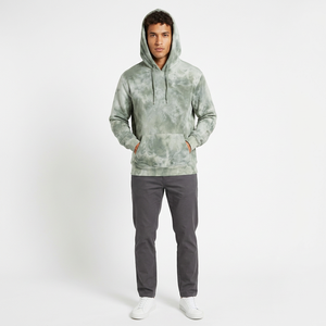 Personalizado de la pantalla de espuma de impresión bordado Logo French Terry Hoodies Tye Dye Drop Shoulder Hoodies Hombres Unisex Tie Dye Hoodies - Product Image 1